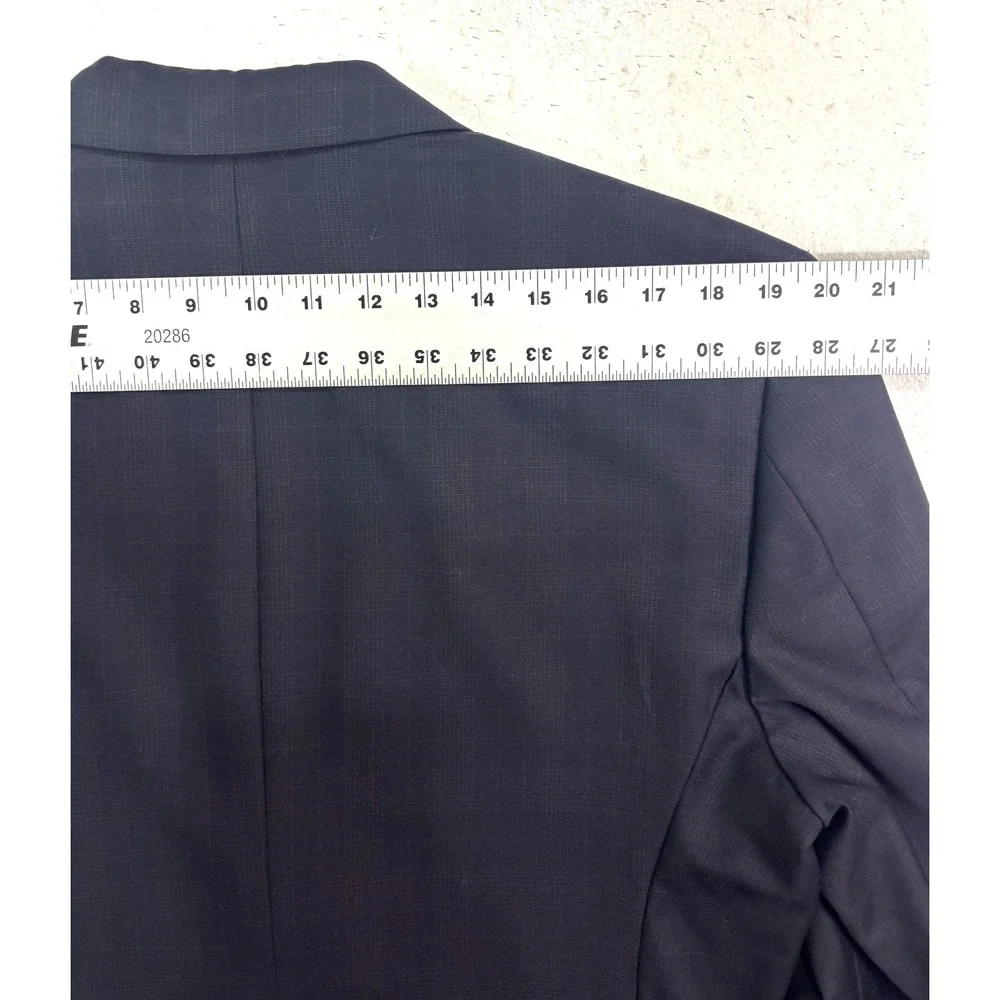 Burberry‎ London 43R Kensington Black Plaid Blazer Jacket Sport Suit Coat USA